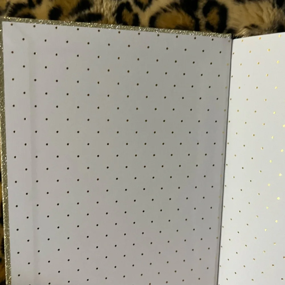Kate Spade Gold Glitter The More The Merrier Lined Writing Journal NEW